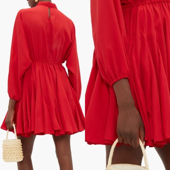 Rhode Caroline Godet Crepe Mini Dress - Picture 3 of 7